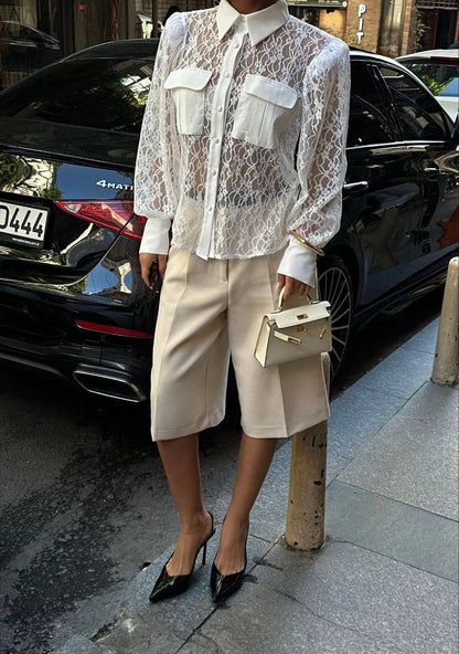 Celeste Sheer Lace Shirt