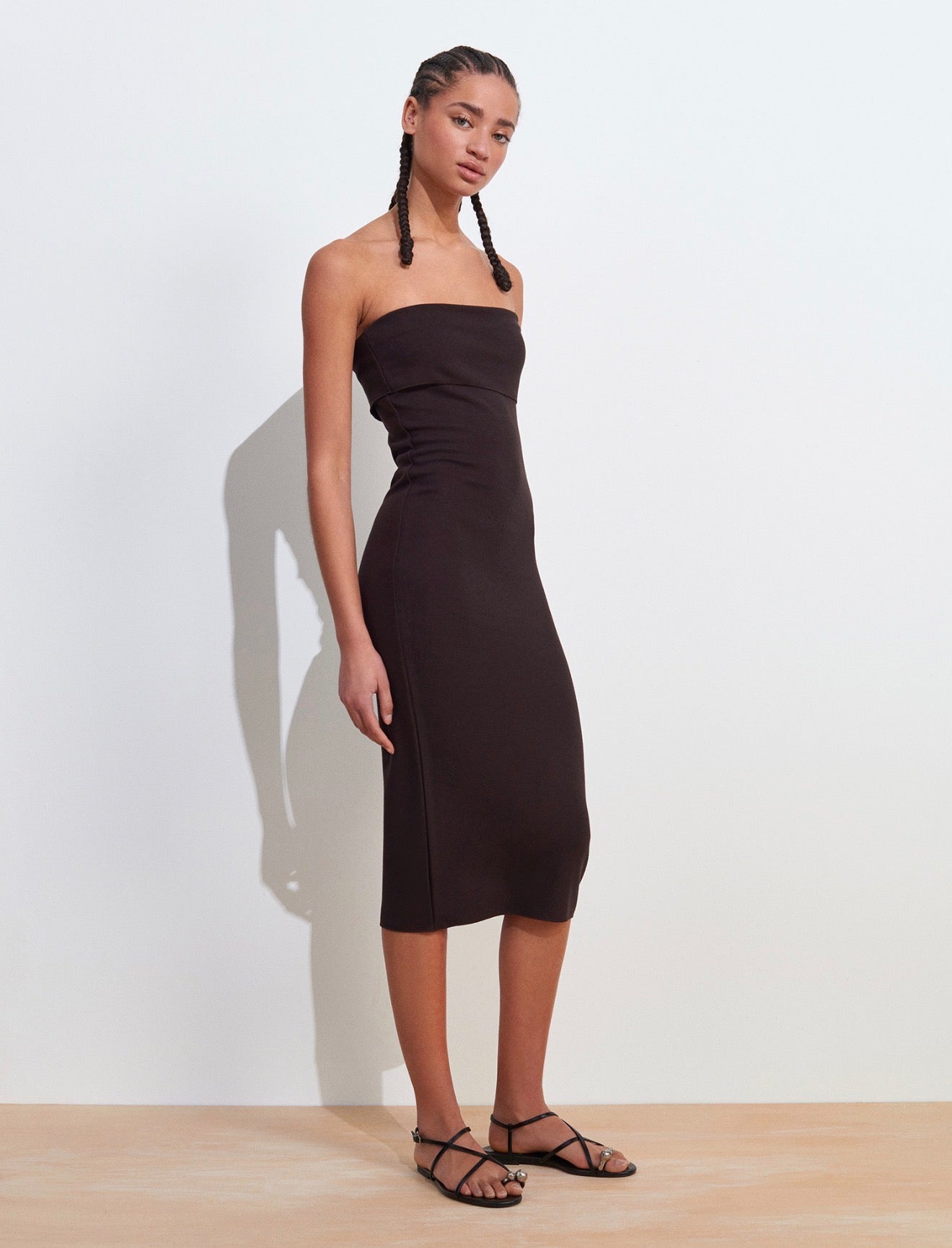 Strapless Midi Bodycon Dress