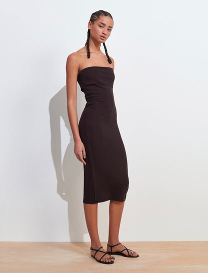 Strapless Midi Bodycon Dress