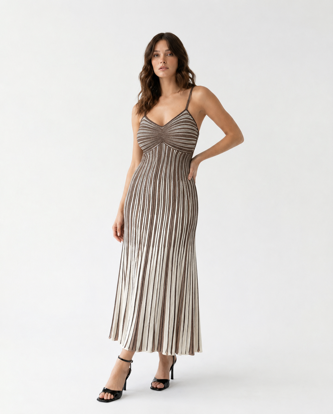 Cocoa Stripe Dress