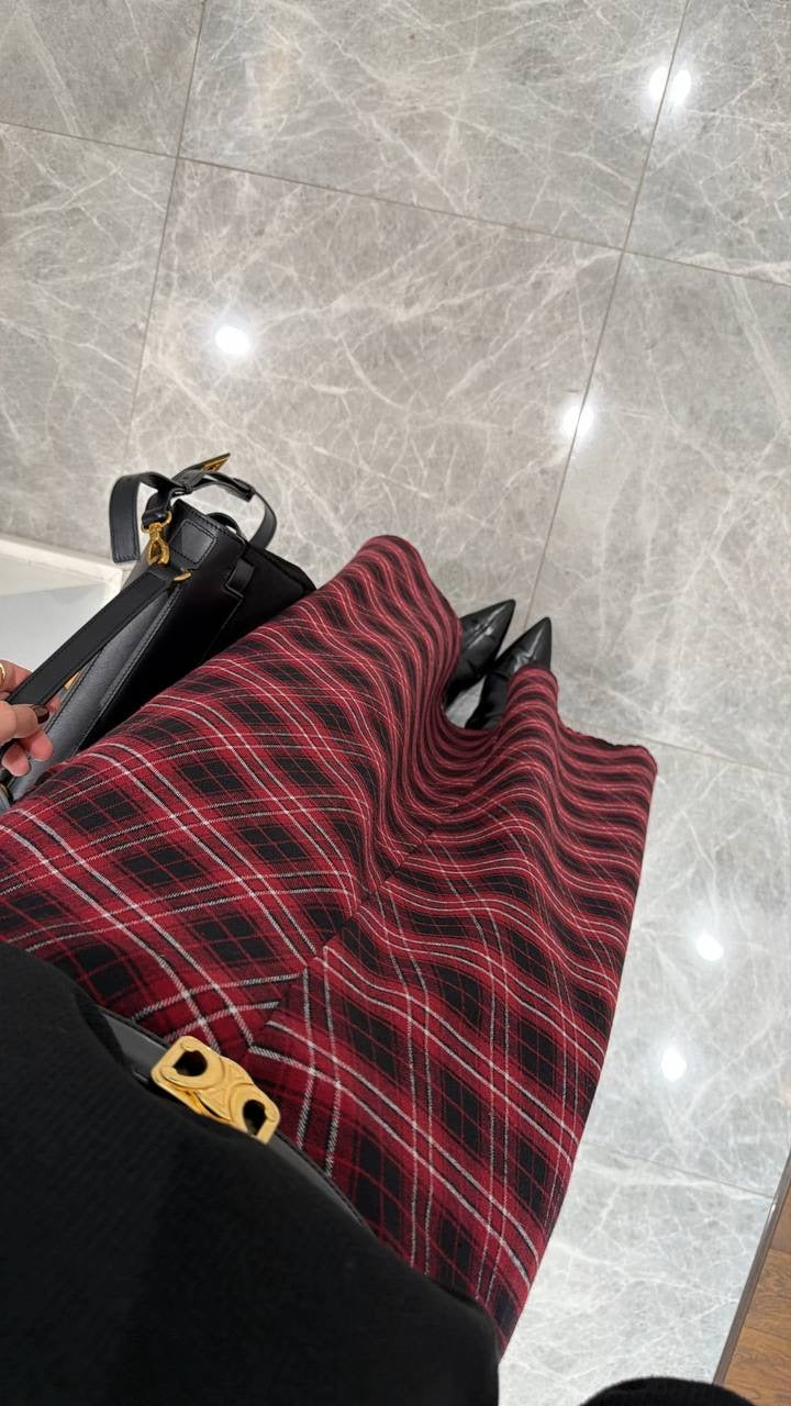 Plaid Maxi Skirt