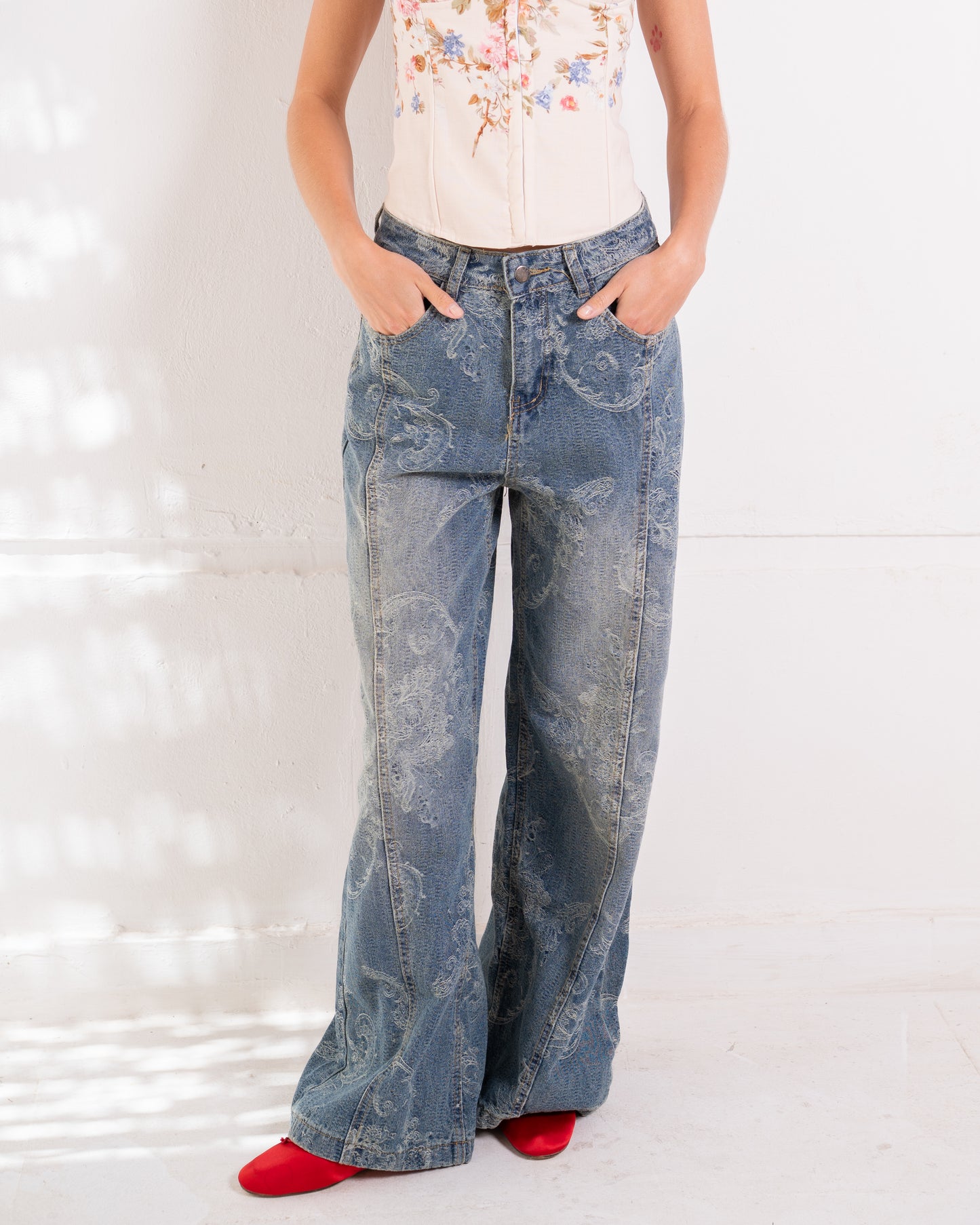 Vintage Bloom Jeans