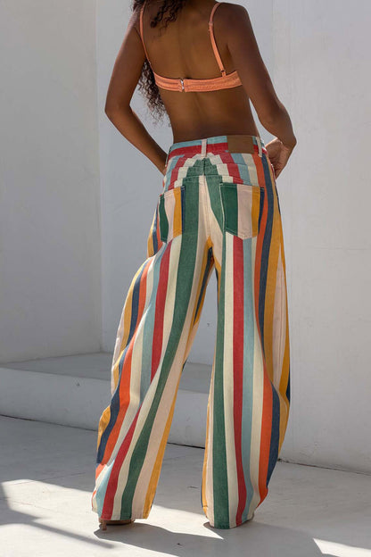 Rainbow Striped Pants