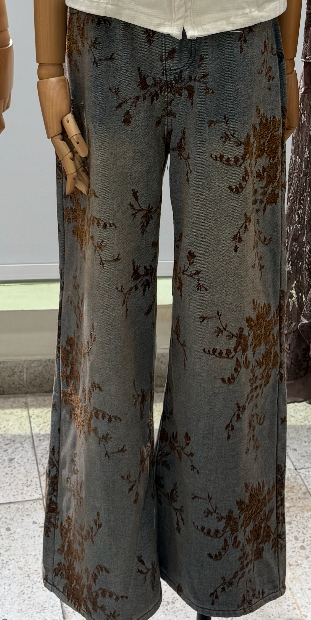 Embroidered Bloom Jeans