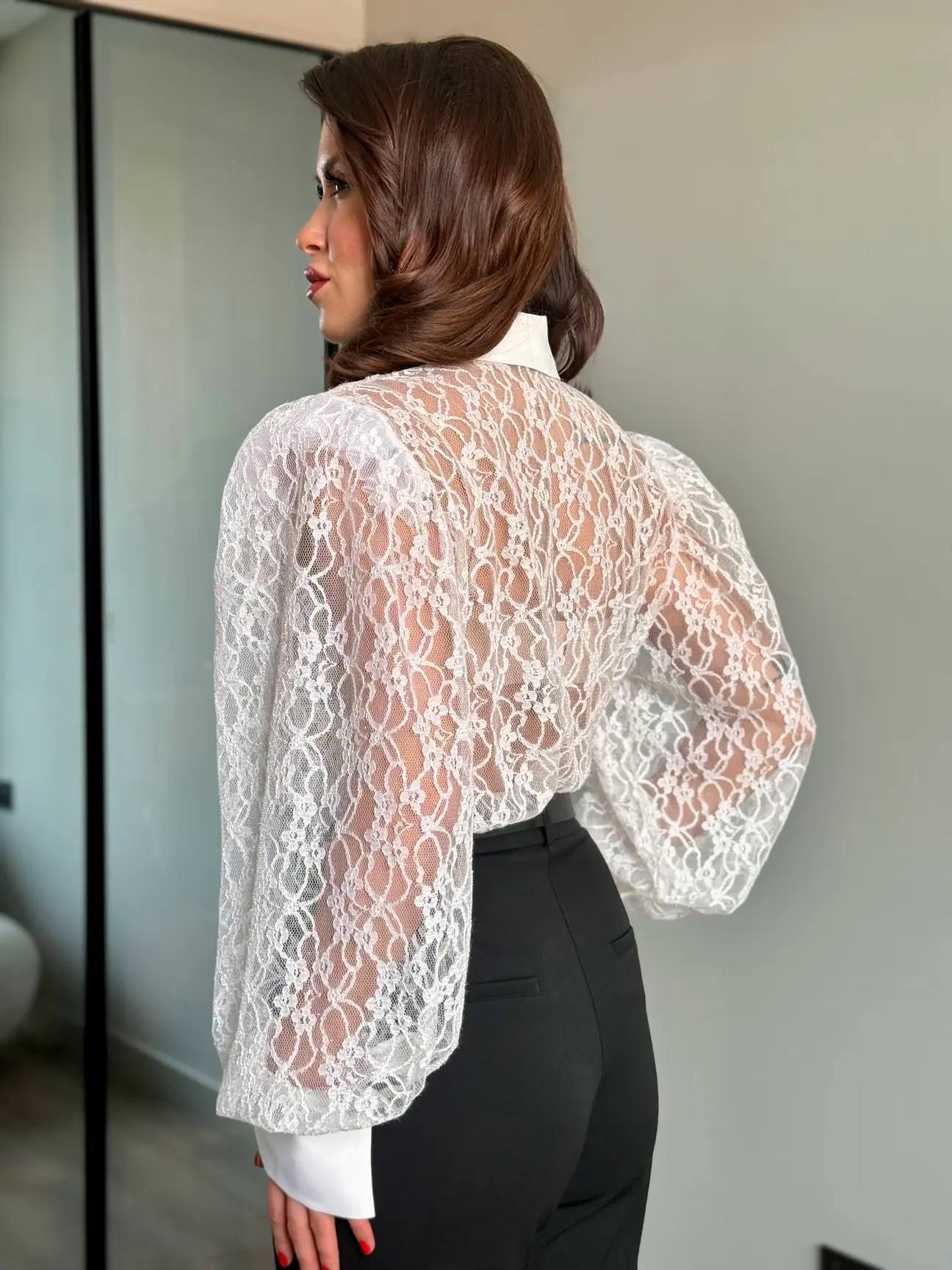 Celeste Sheer Lace Shirt