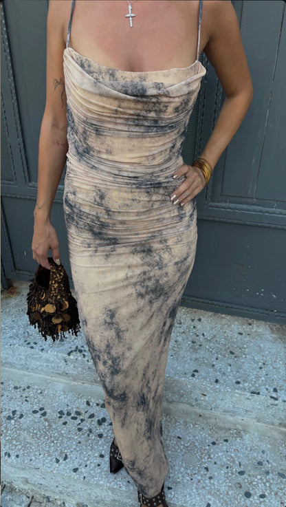 Rushed Marble Maxi Dress