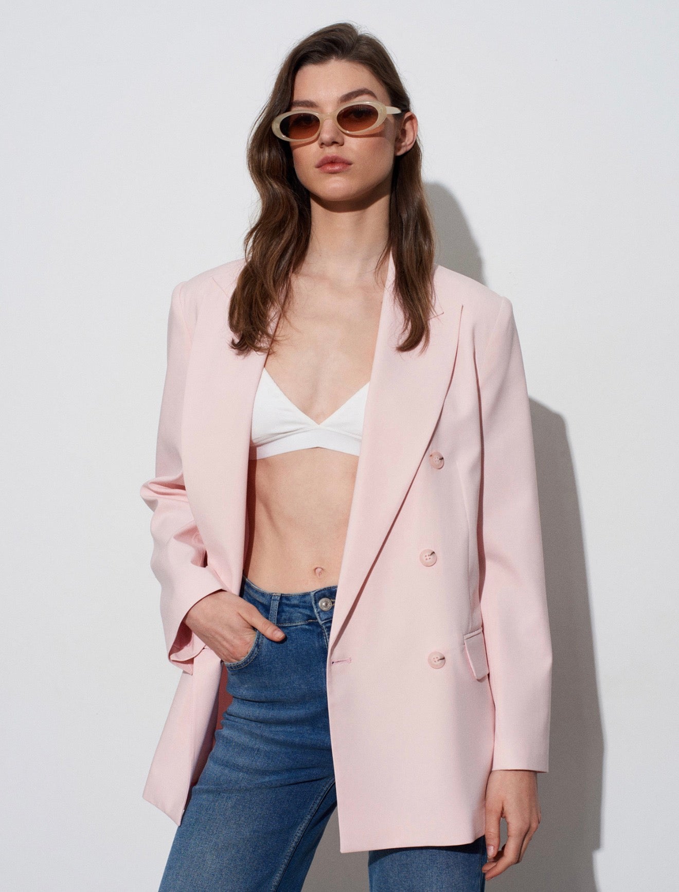 Pastel Button Blazer