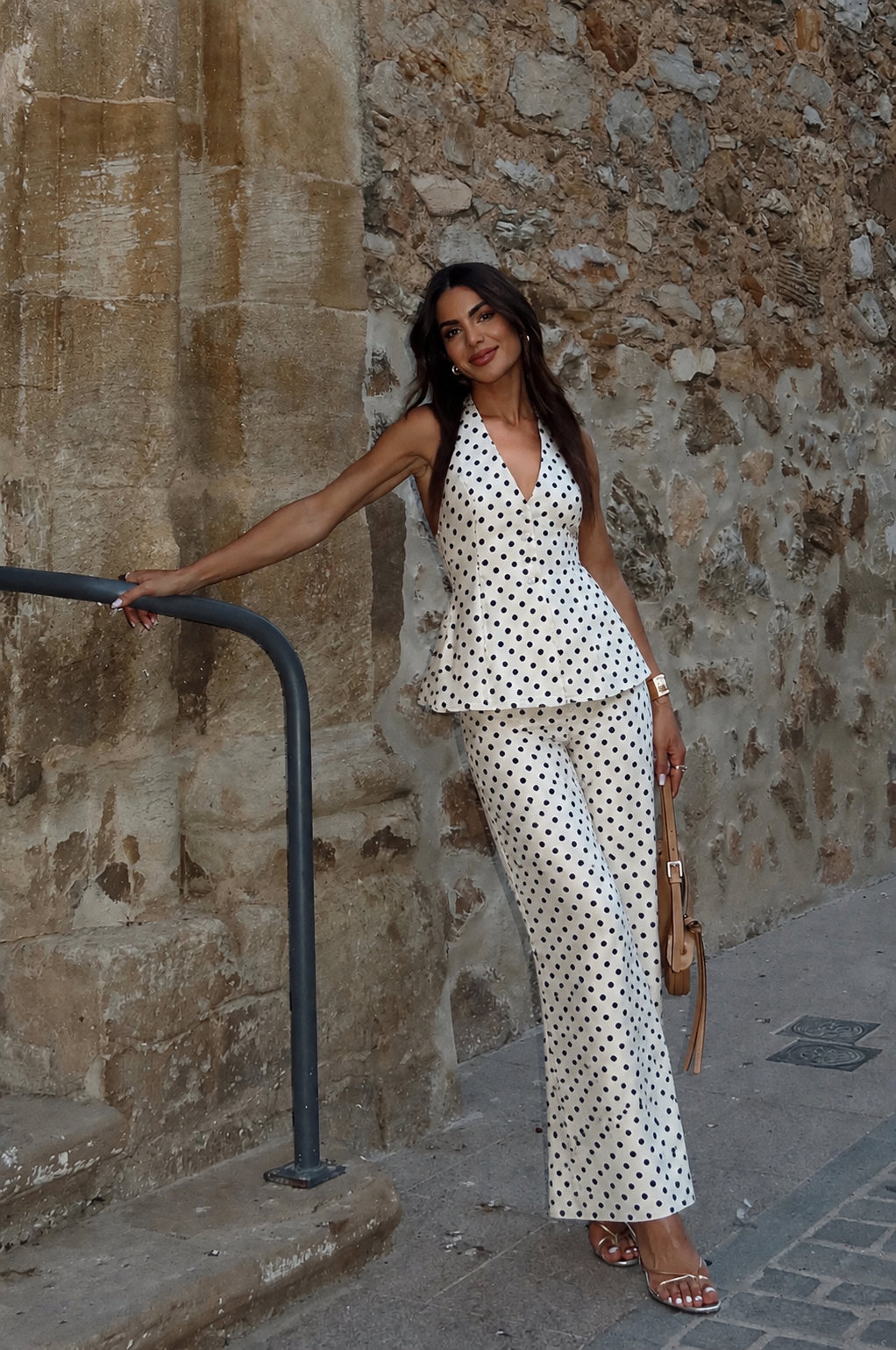 The Polka Satin Set
