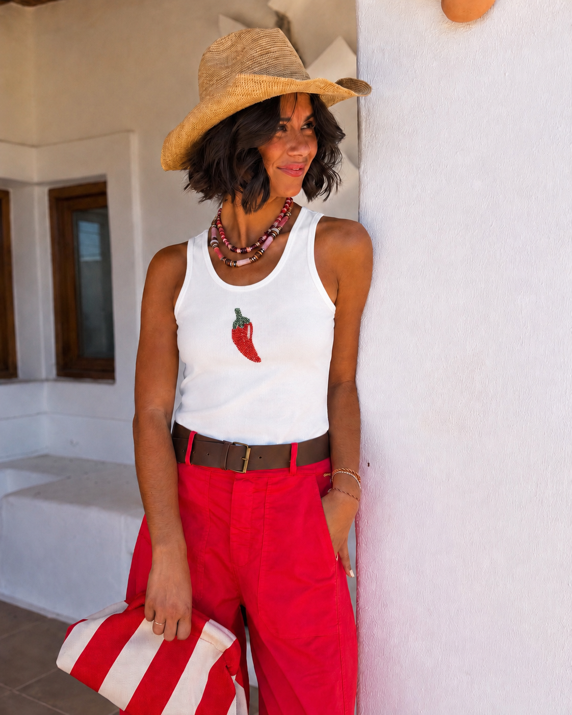 Beaded Ribbed Tank