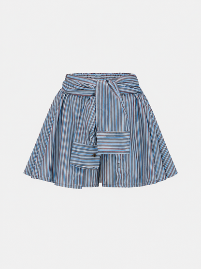 Stripe Tie-Waist Skort