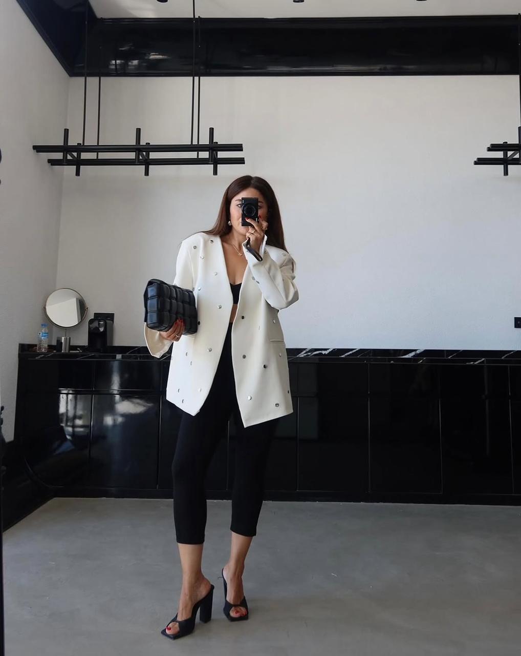 Studded oversized blazer