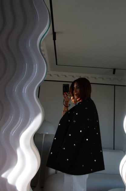 Studded oversized blazer