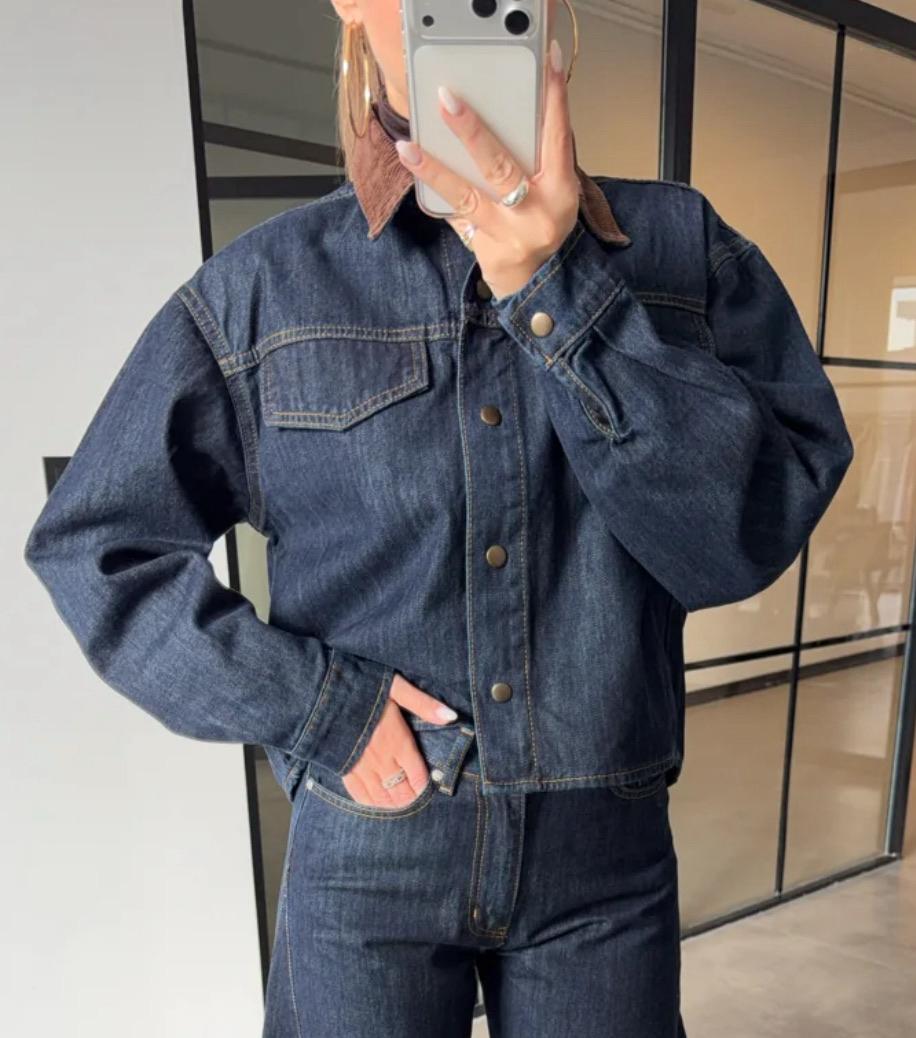 Two-tone denim jacket