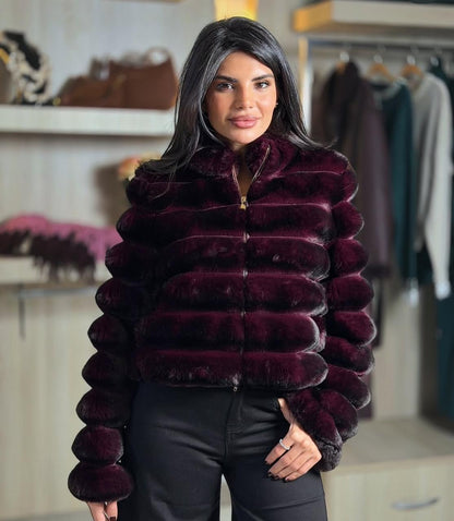 Faux-fur Zip up jacket