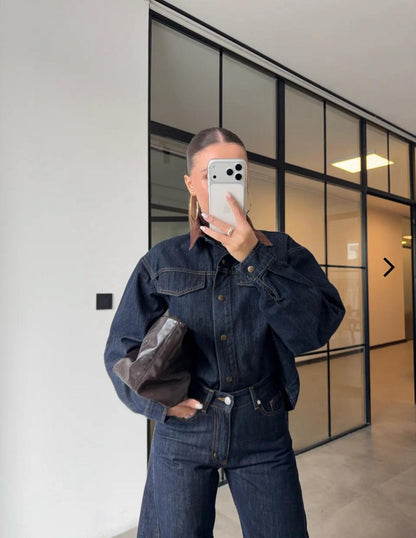 Two-tone denim jacket