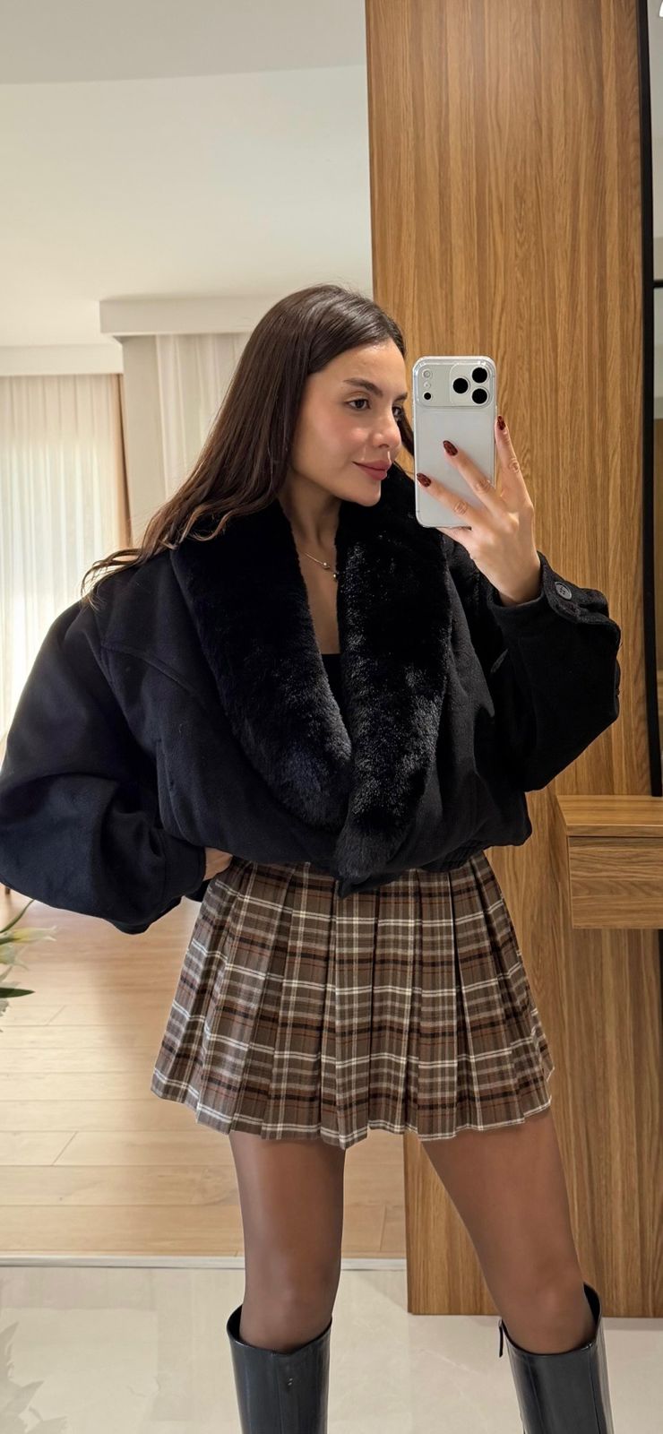 Plush Fur Collar Jacket