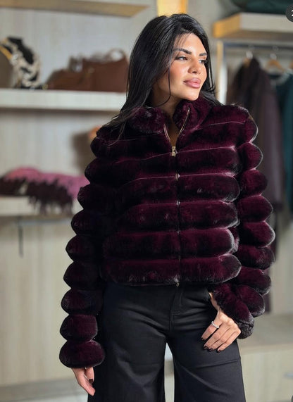 Faux-fur Zip up jacket